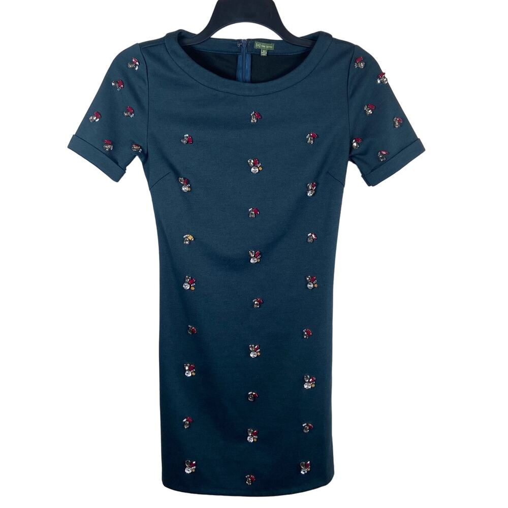 Anthropologie The Letter Women's XS Rhinestone Embellished Sheath‎ Dress Career